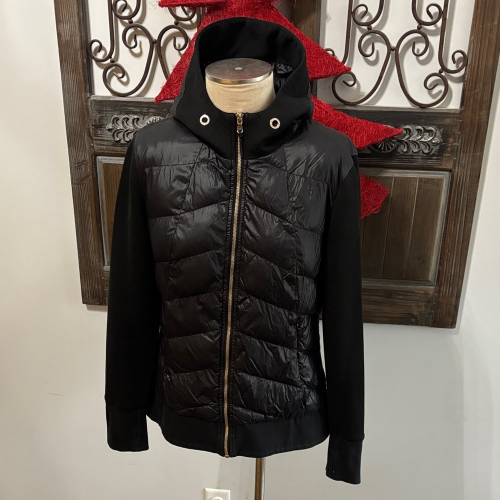 Michael Kors Black Hooded Puffer Jacket